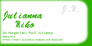 julianna miko business card