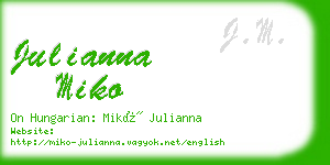 julianna miko business card